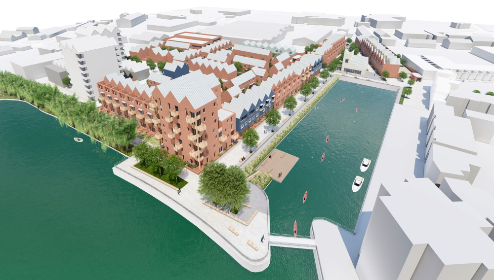 Artist's impression of Trent Basin Phase 4 from the air.